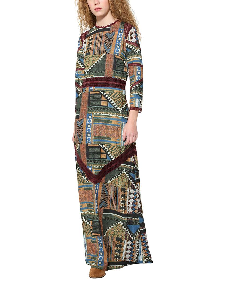 crew neck maxi dress