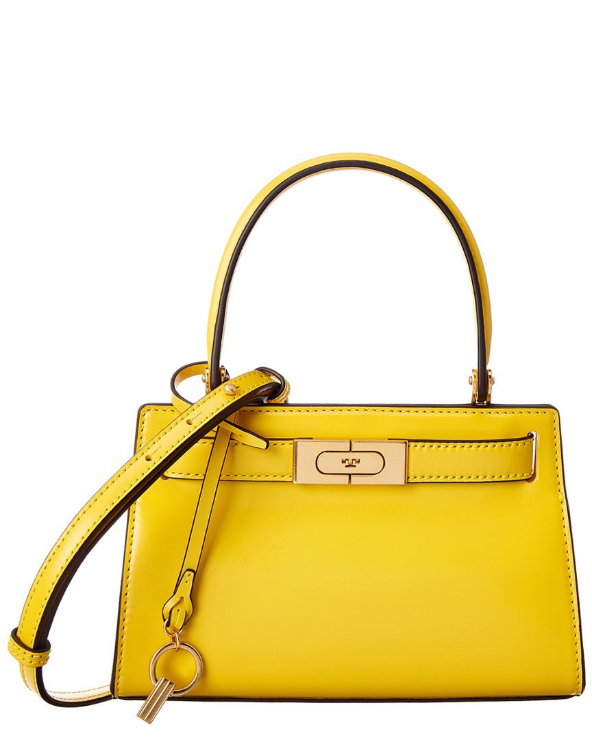 Tory Burch Leather Lee Radziwill Petite Bag in Pink (Yellow) | Lyst
