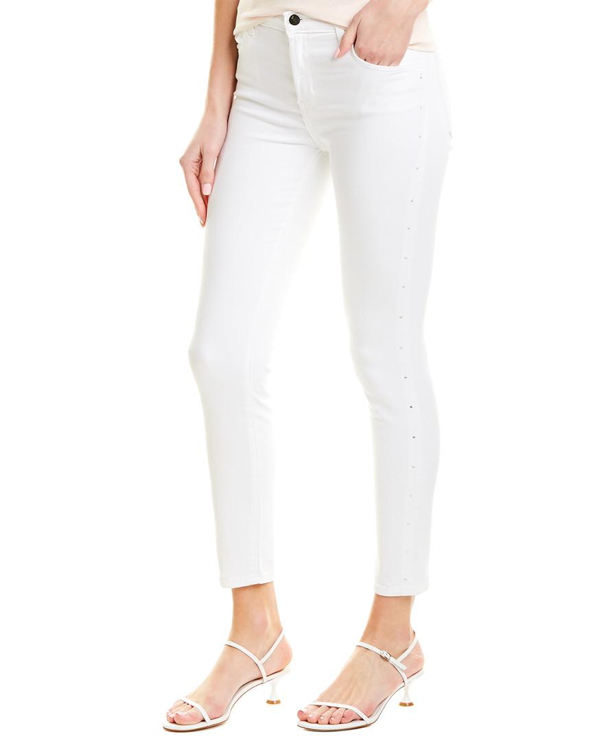 J Brand Cotton Alana White Krystal High 