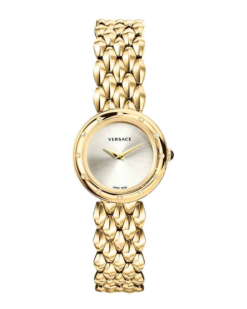 Versace Vflare Diamond Watch in Gold/ Silver/ Gold (Metallic) Lyst
