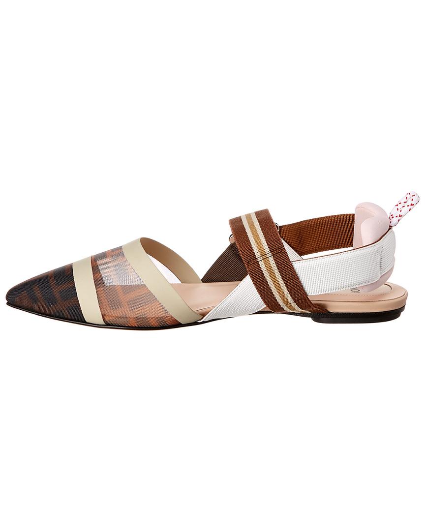 fendi colibri mesh flats