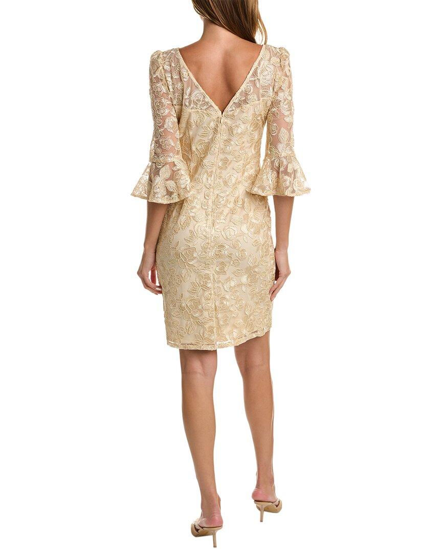 Adrianna Papell Embroidered Sheath Dress in Natural Lyst