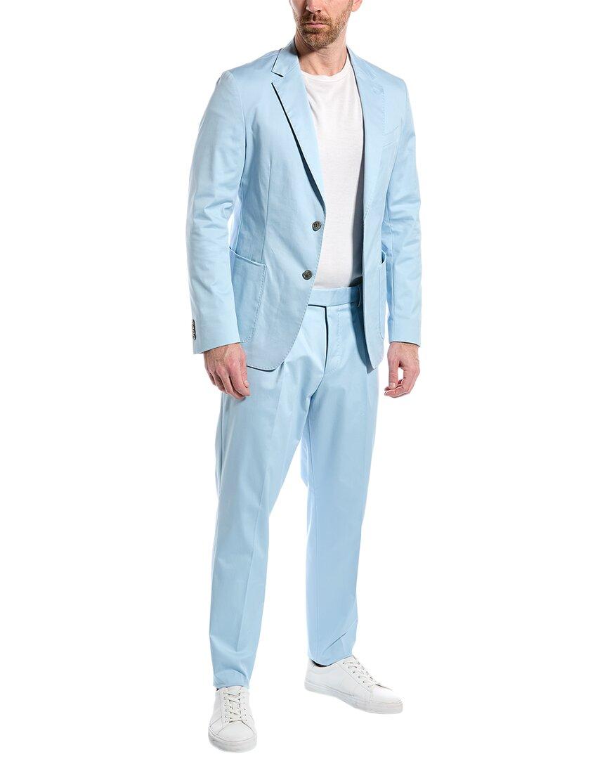 BOSS by HUGO BOSS Hanry 2pc Slim Fit Suit With Pleated Pant in Blue for