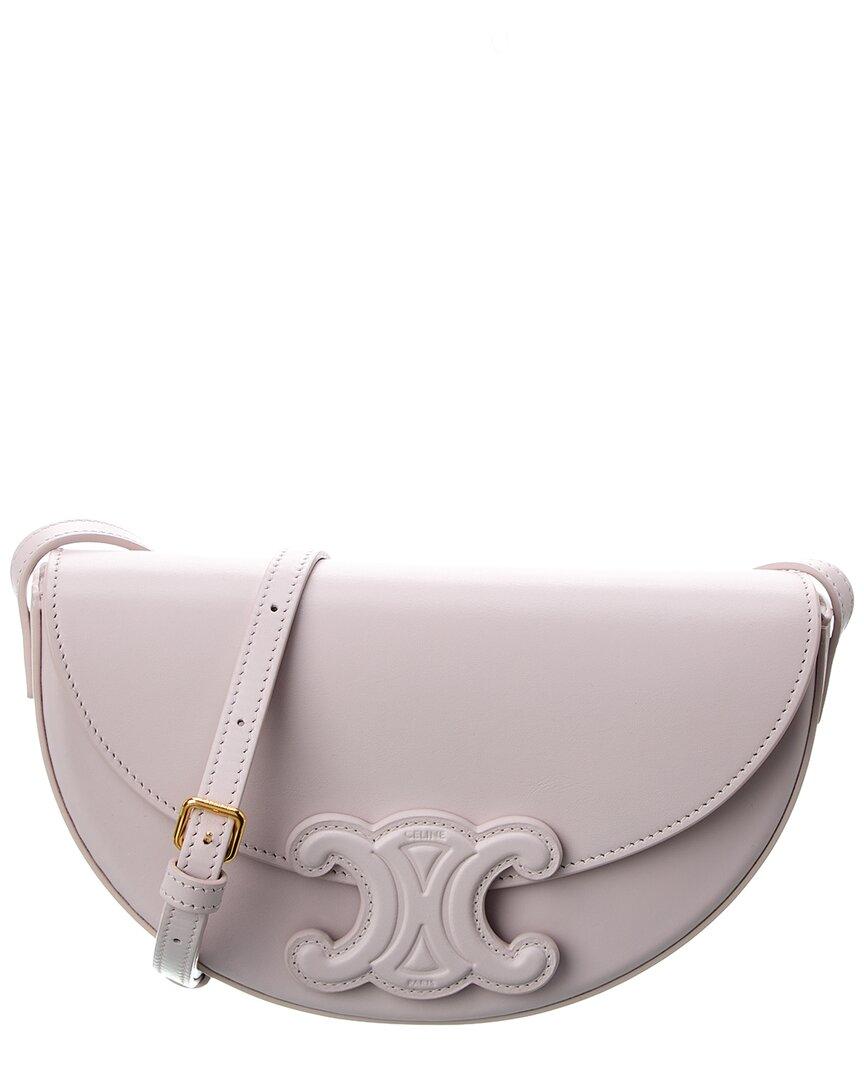 Celine Besace Cuir Triomphe Leather Shoulder Bag in Gray Lyst