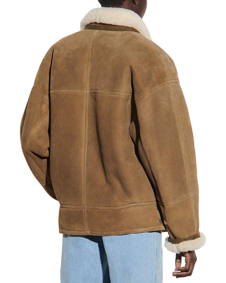 Sandro shearling jacket clearance mens