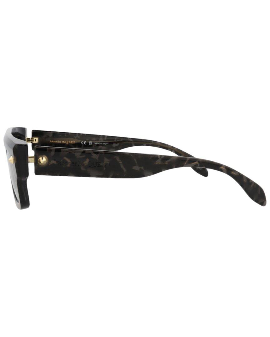 サングラス ALEXANDER MCQUEEN Woman Sunglasses Brown AM0427S 003 Alexander McQueen Square-Frame Recycled Acetate Sunglasses