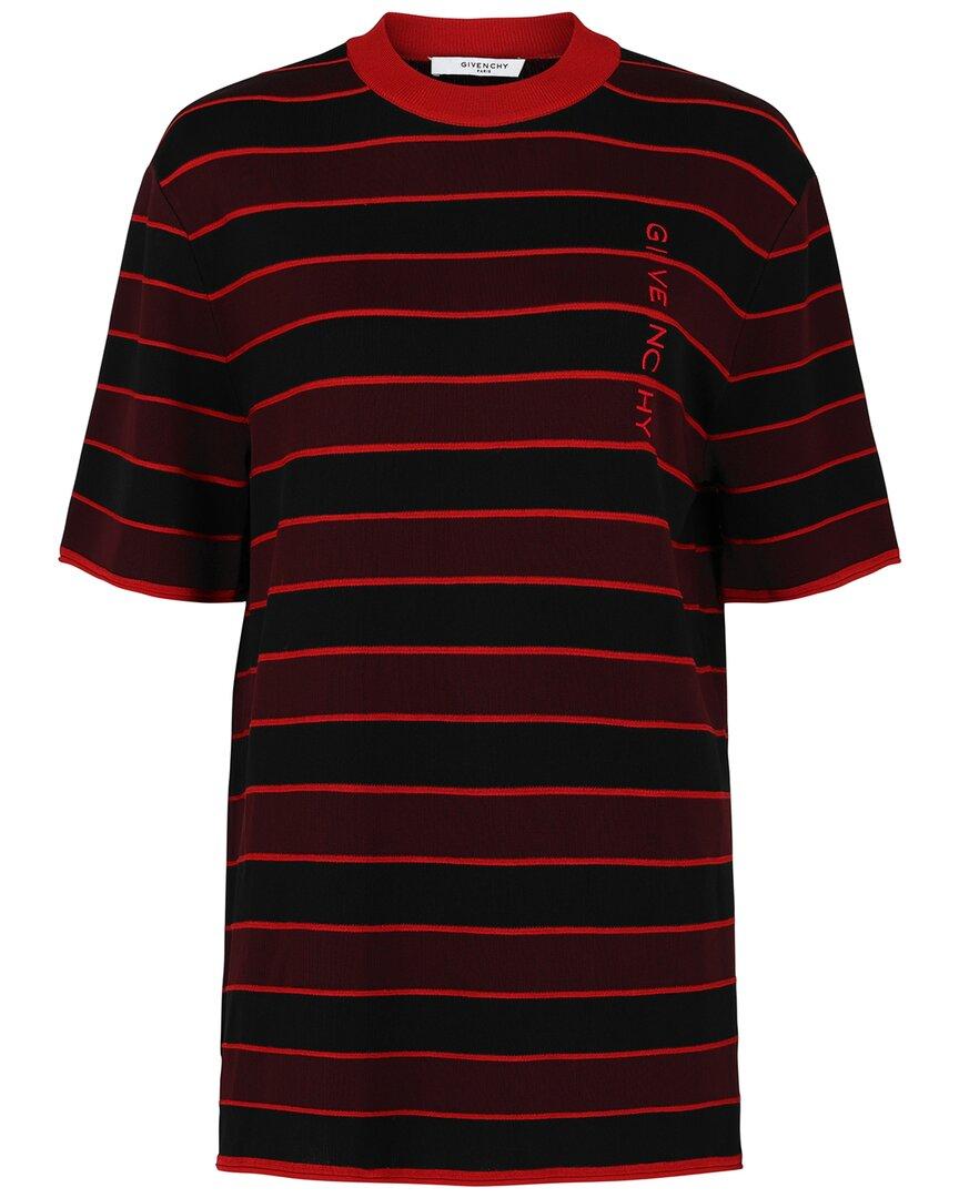 トップス Givenchy Knit Sweater GIVENCHY UP SIDE TEXT STRIPE WHITE RED KNIT
