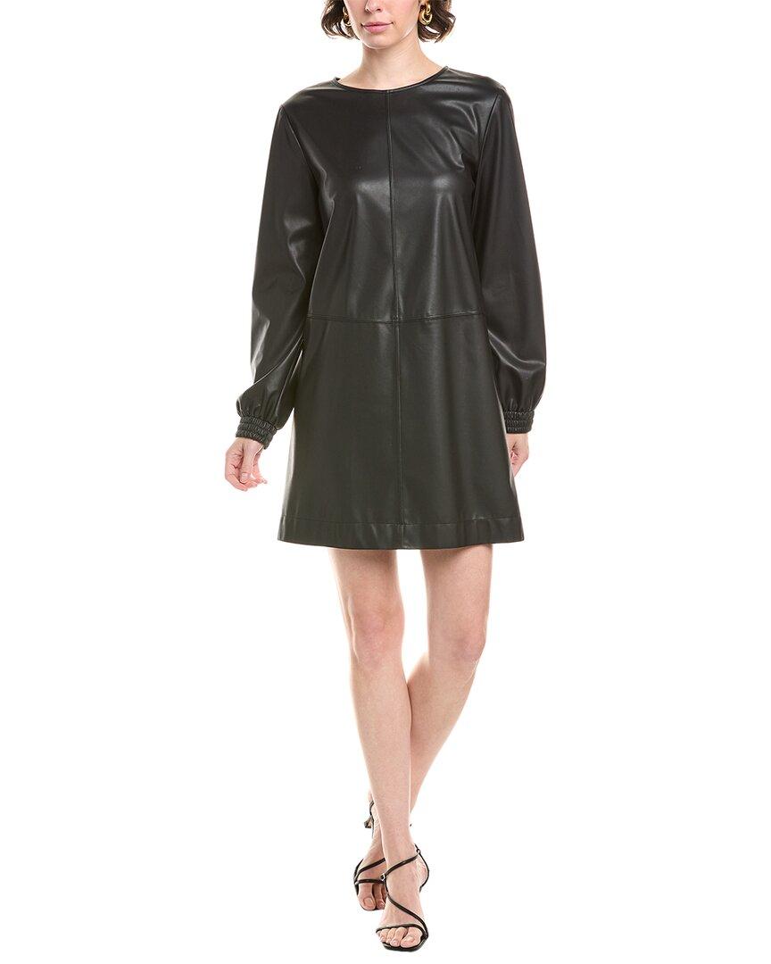chinese dress ladies Mara Draped Vegan Leather Midi Dress