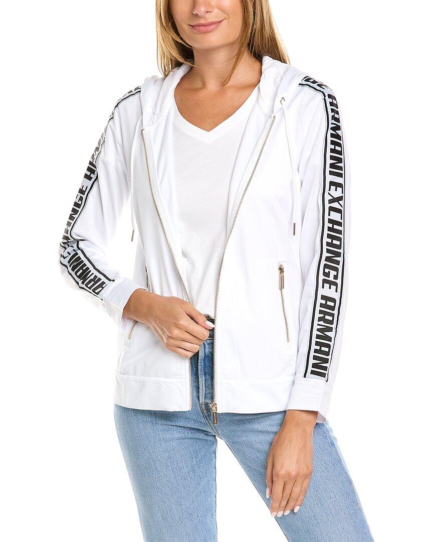 Armani Exchange Logo Jacket in White | Lyst