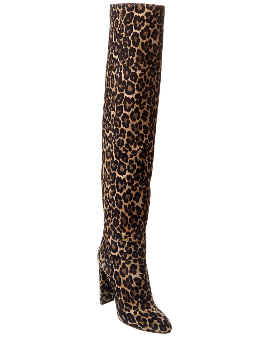 saint laurent leopard boots