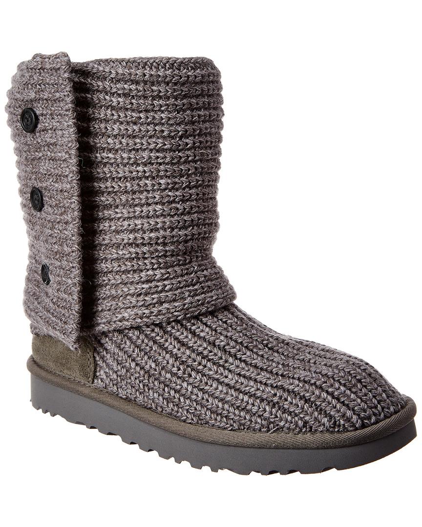 UGG Fur Classic Cardy Knit Boots in Grey (Gray) - Save 21% - Lyst