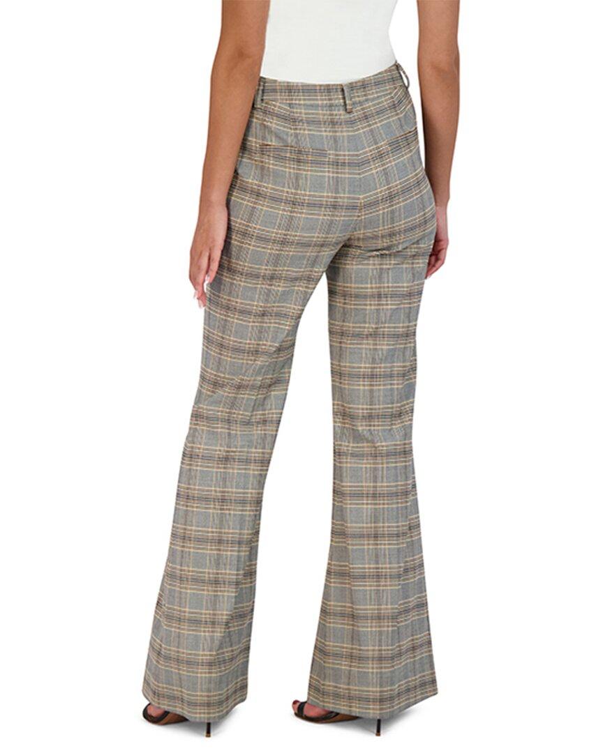 BCBGMAXAZRIA Plaid Bootcut Trouser in Gray Lyst