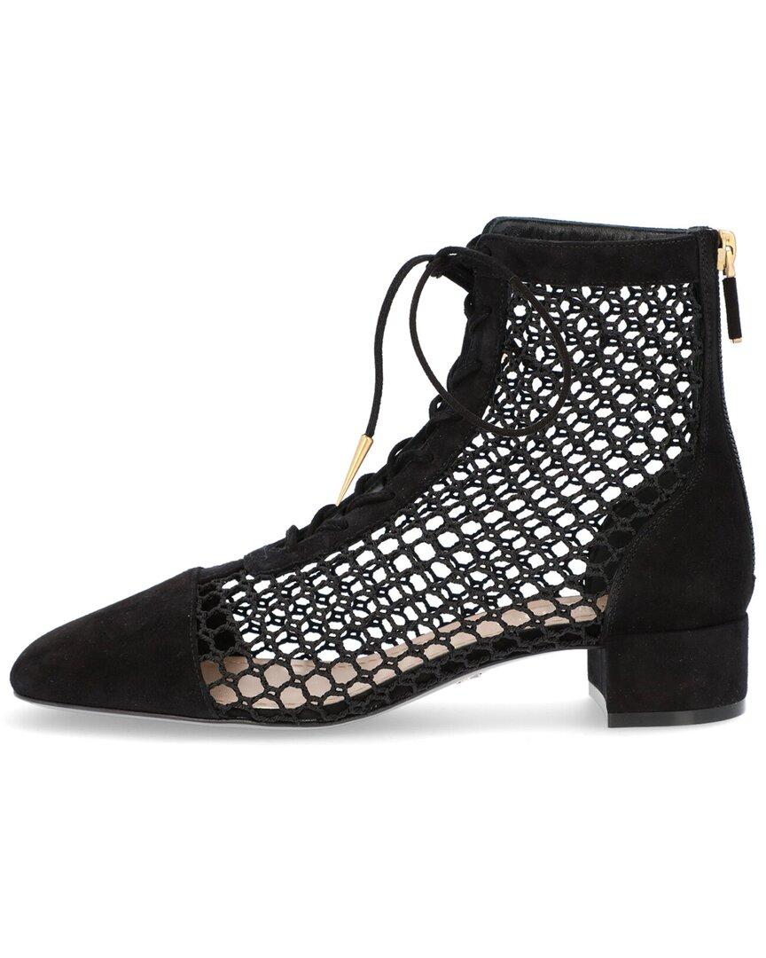 Dior Naughtily-d Fishnet & Suede Boot in Black | Lyst