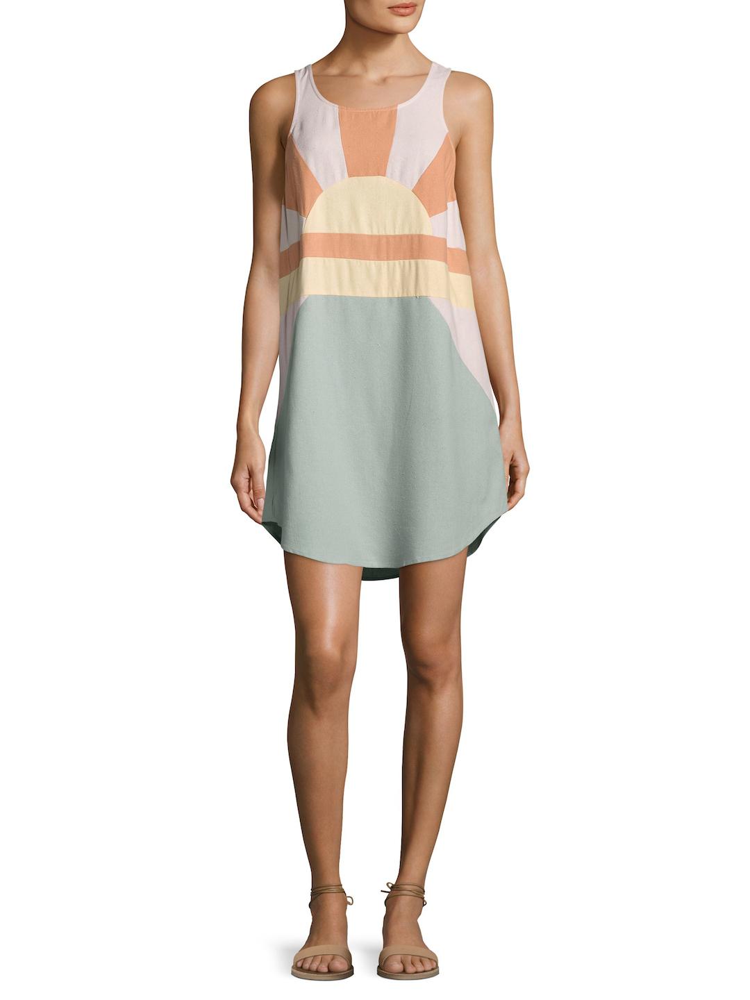 Free People Silk Sundown Shift Dress in 