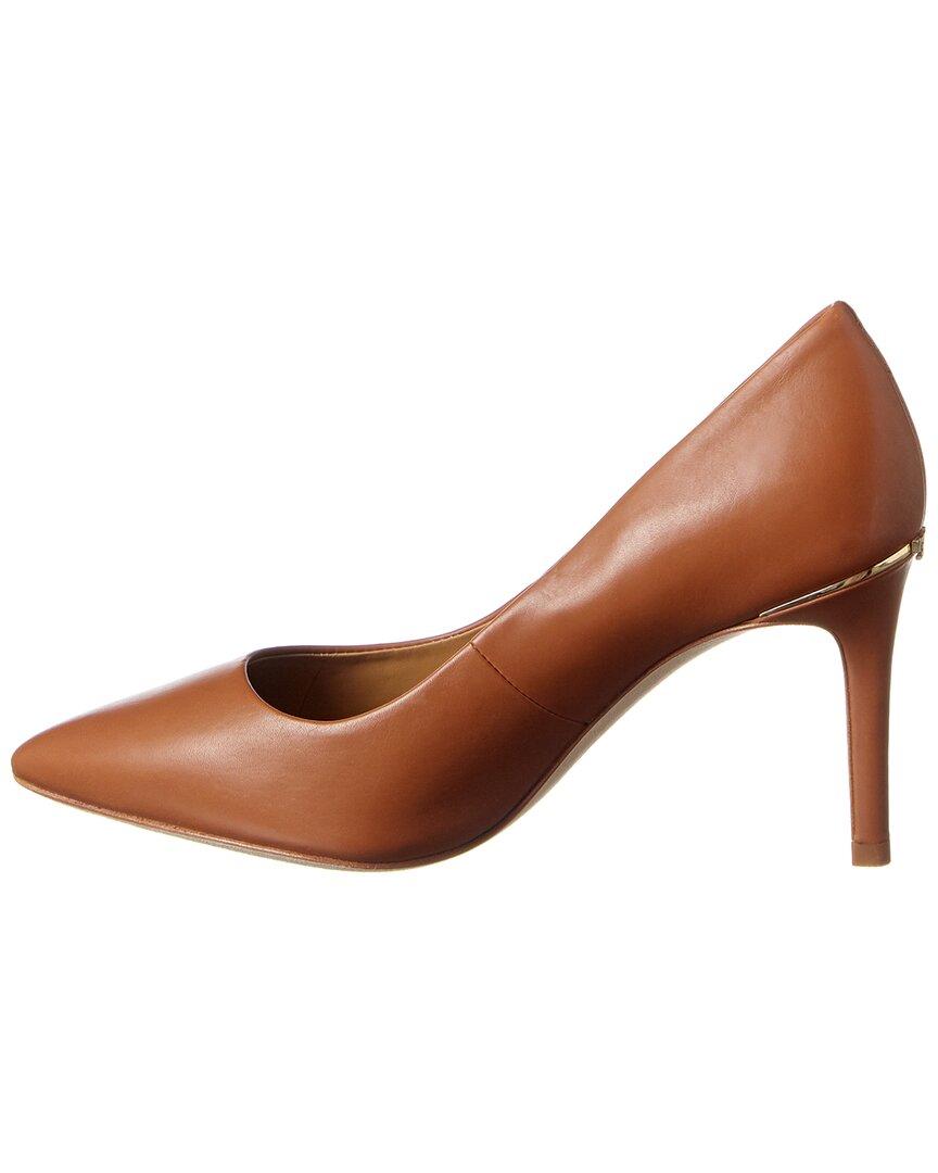tan leather pumps