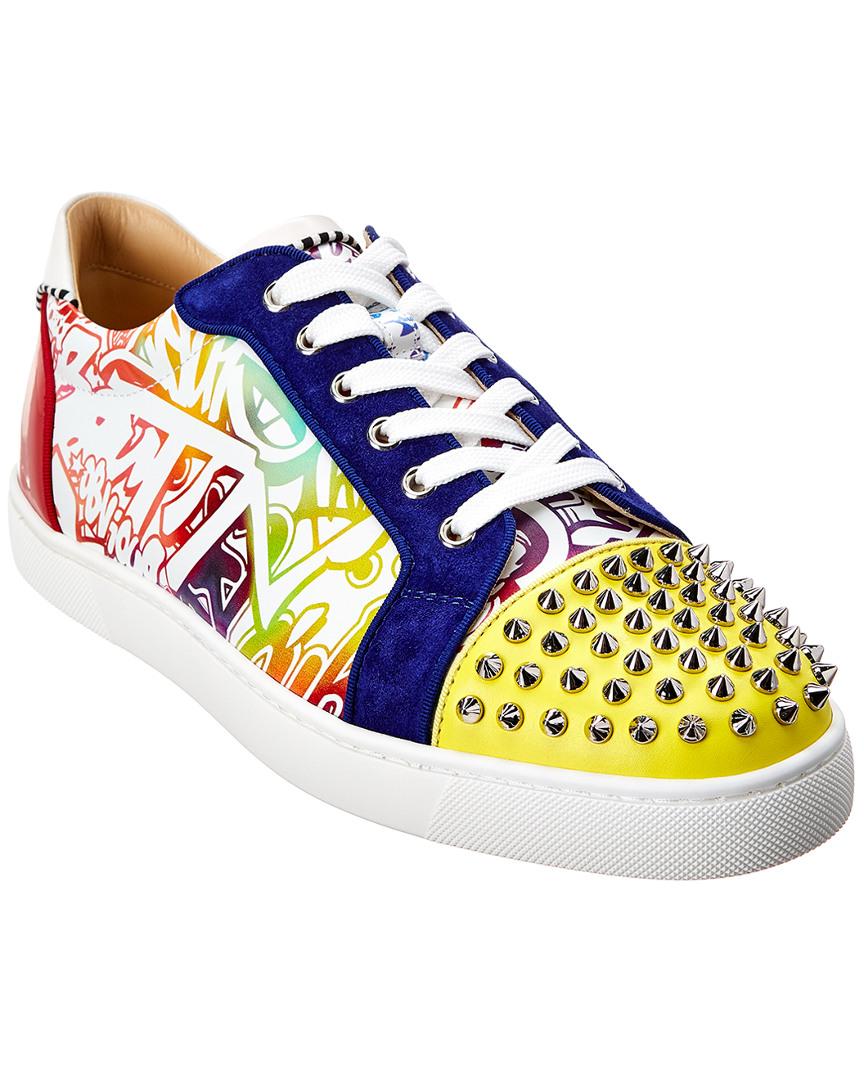 Christian Louboutin Studded Accents Leather Sneakers