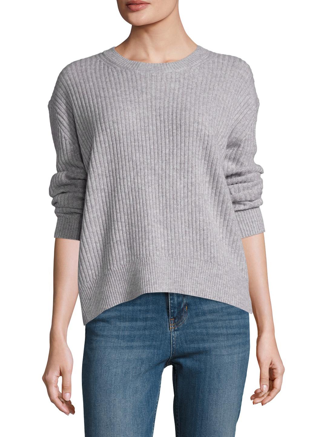 NAKEDCASHMERE Campbell Cashmere Ribbed Sweater in Gray - Lyst
