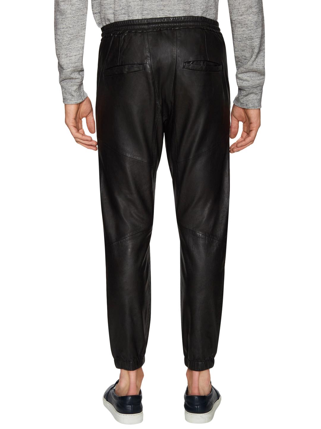 J Brand Leather Joggers in Black for 