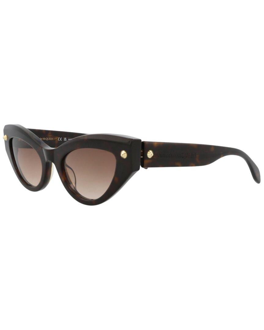 サングラス ALEXANDER MCQUEEN Woman Sunglasses Ivory AM0426S 005 MCQUEEN: Sunglasses woman - Ivory | McQueen sunglasses