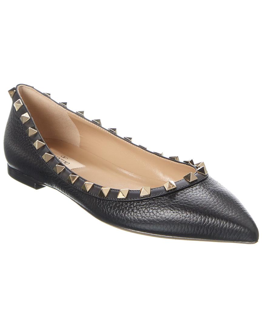 black rockstud flats