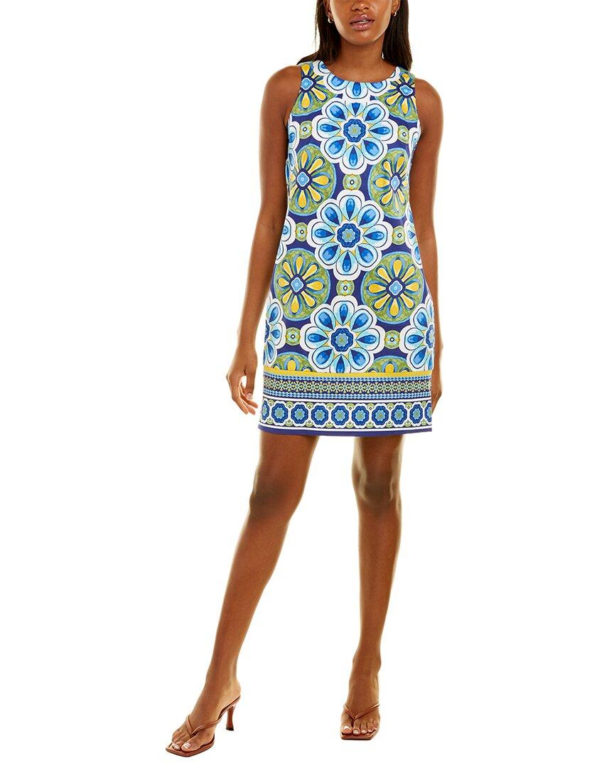 London Times Cotton Sateen Shift Dress 