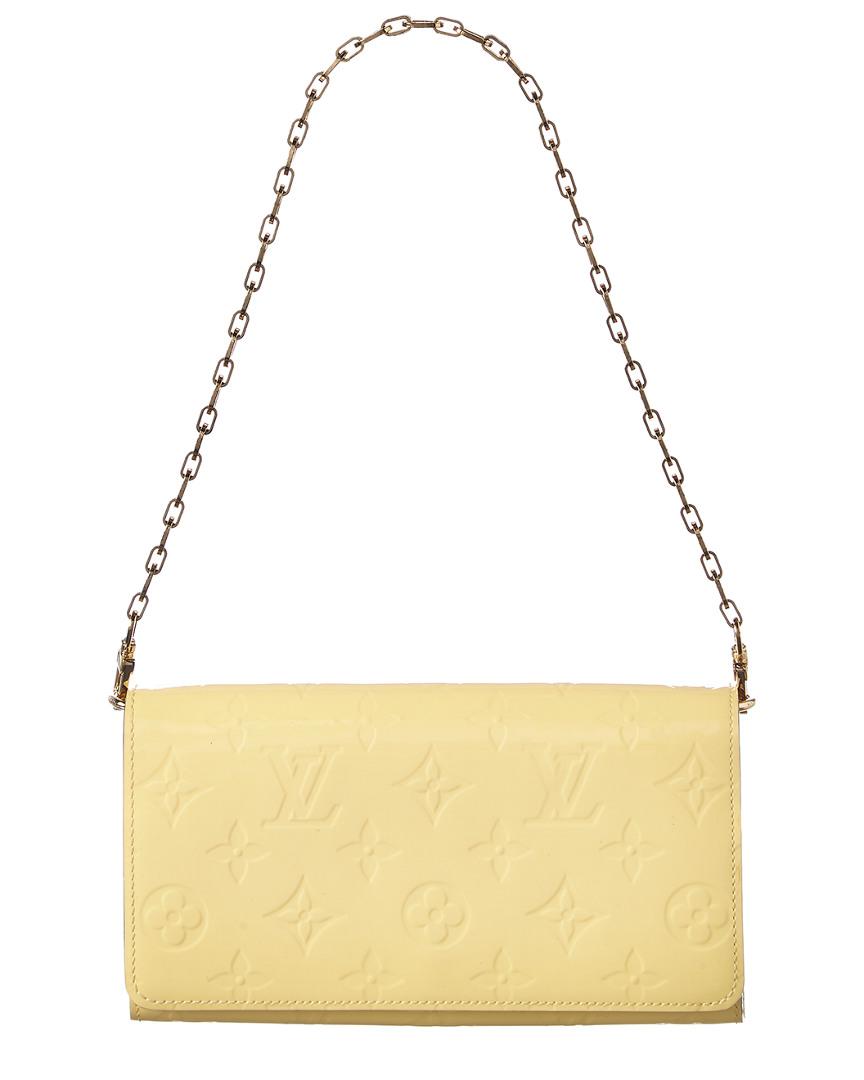 Louis Vuitton Yellow Monogram Vernis Leather Sarah Wallet On Chain - Lyst
