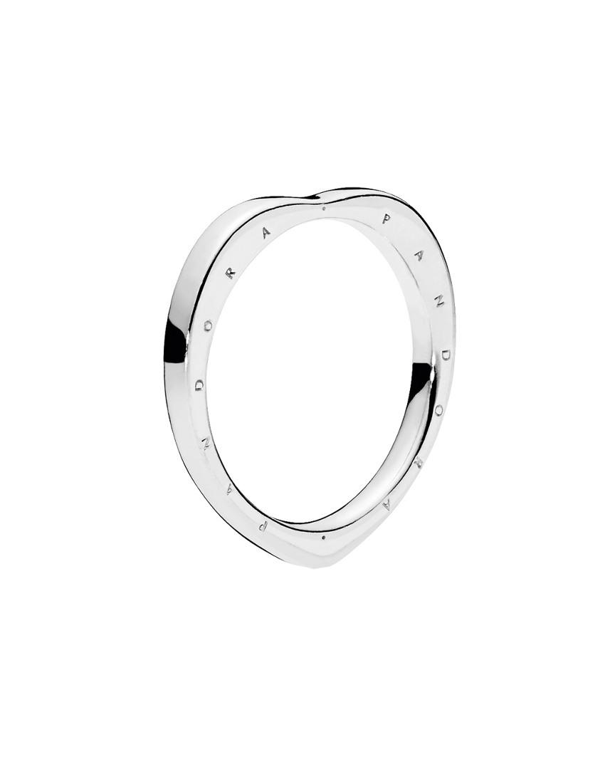 PANDORA Silver Signature Arcs Of Love Ring in White | Lyst