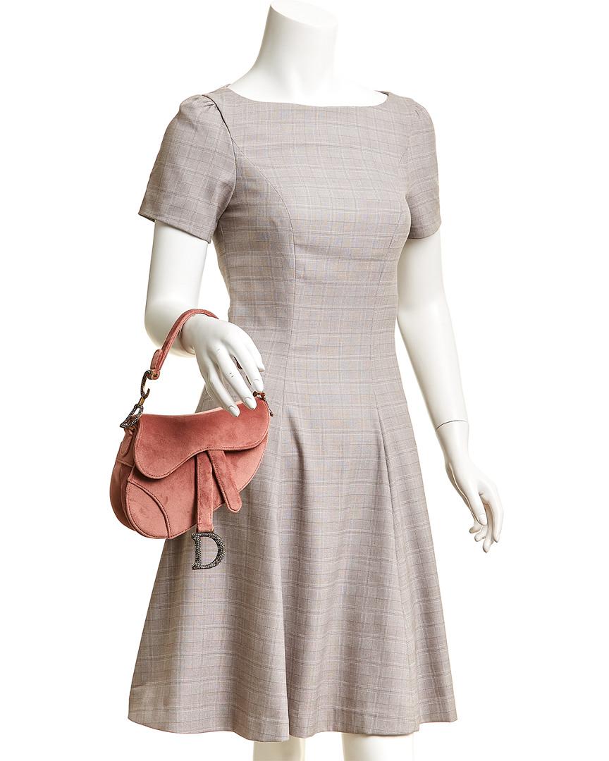 Saddle cloth handbag Dior Pink in Cloth  22076436