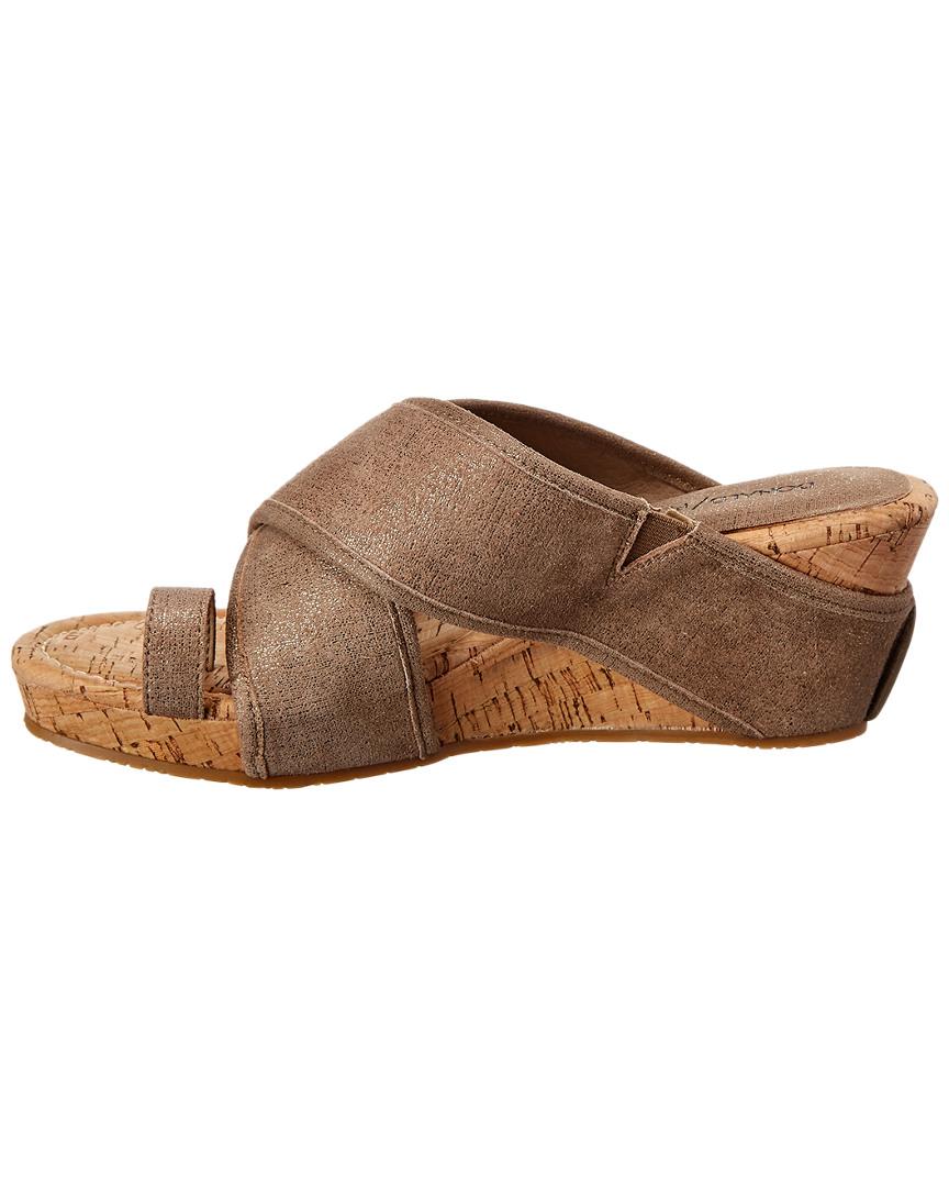 donald pliner gala suede wedge sandal