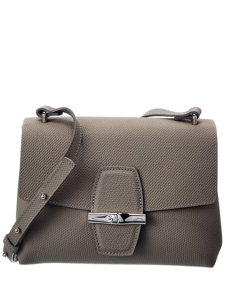 Longchamp Roseau Leather Bag in Gray | Lyst