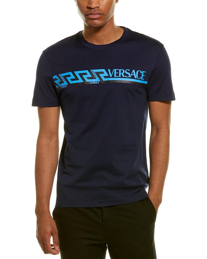 Versace Taylor Fit T-shirt in Blue for Men | Lyst