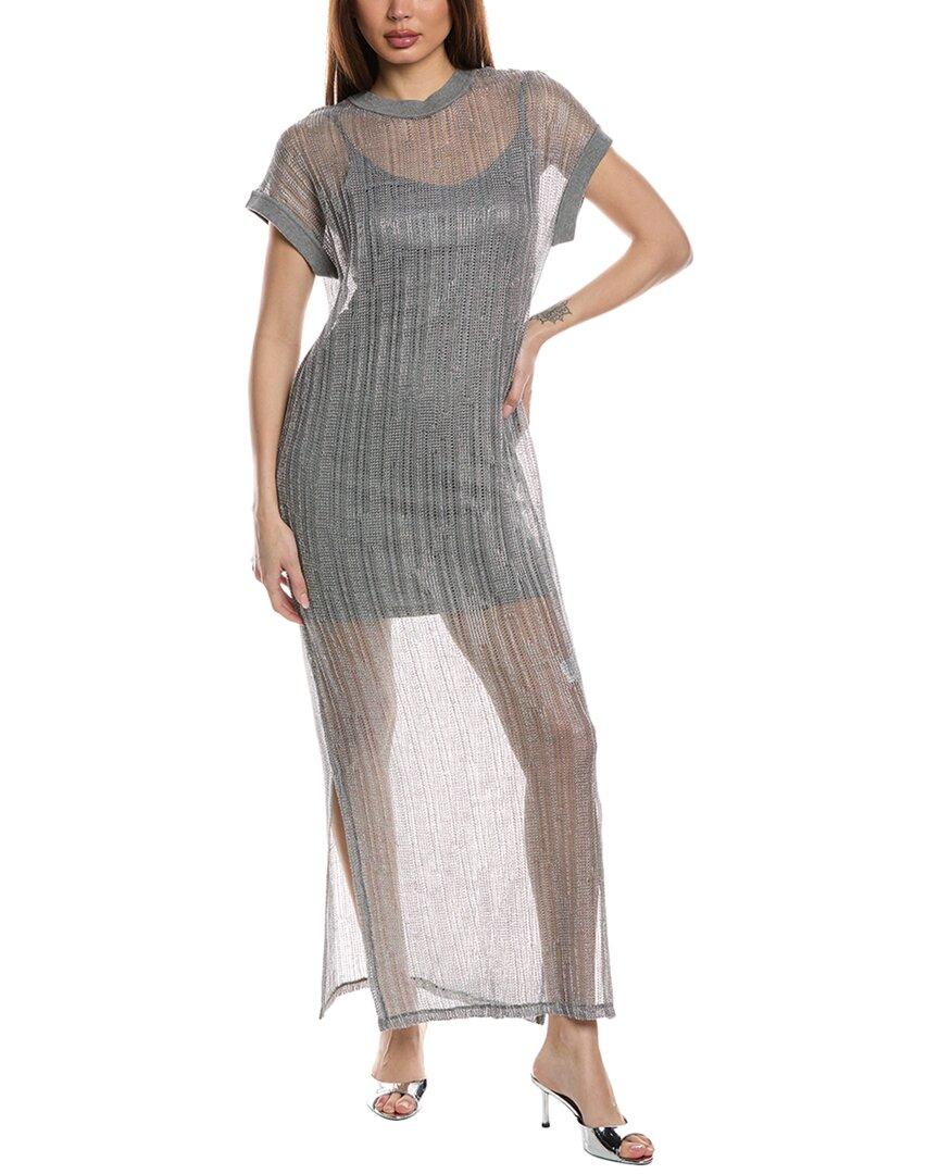 AllSaints Giana Midi Dress in Grey Lyst UK