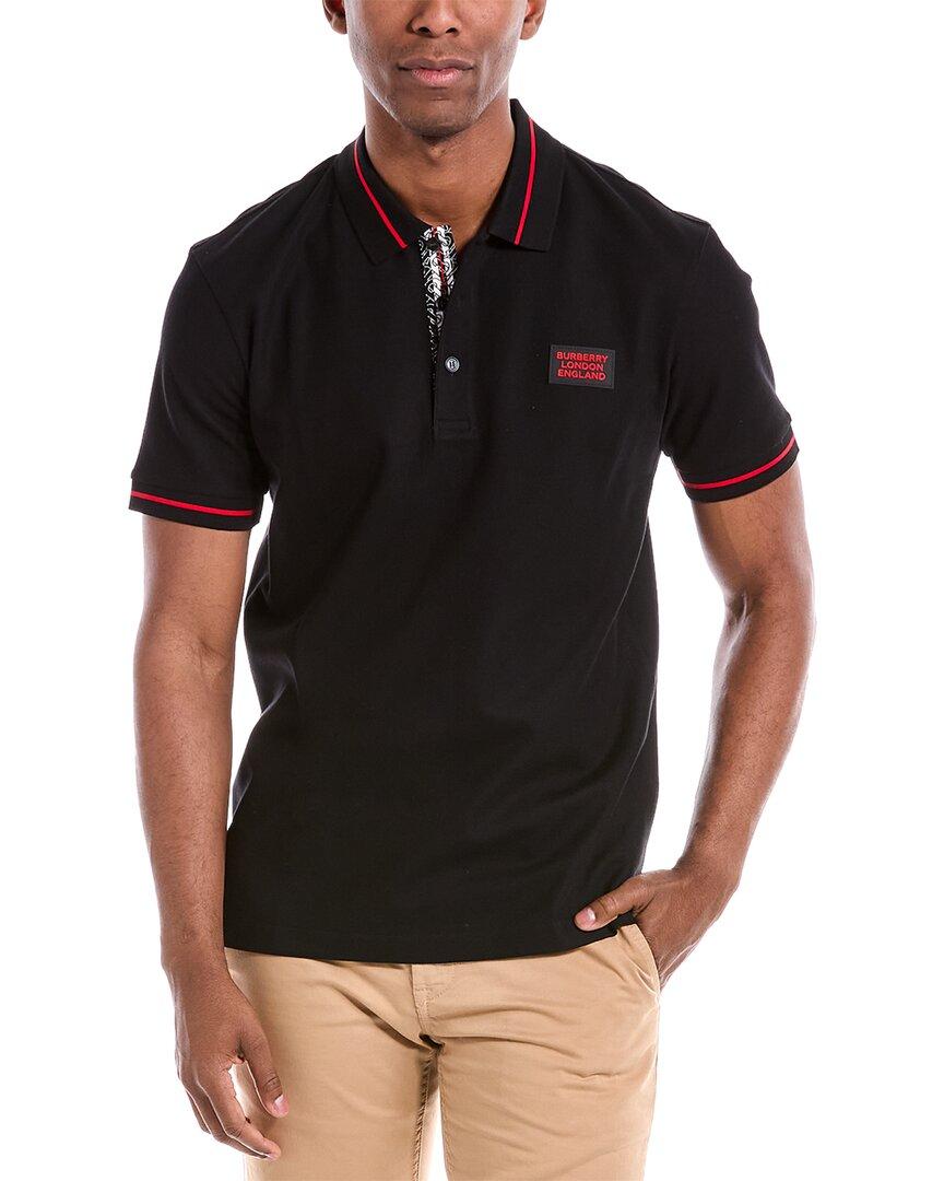Burberry Grenford Polo Shirt in Black for Men | Lyst