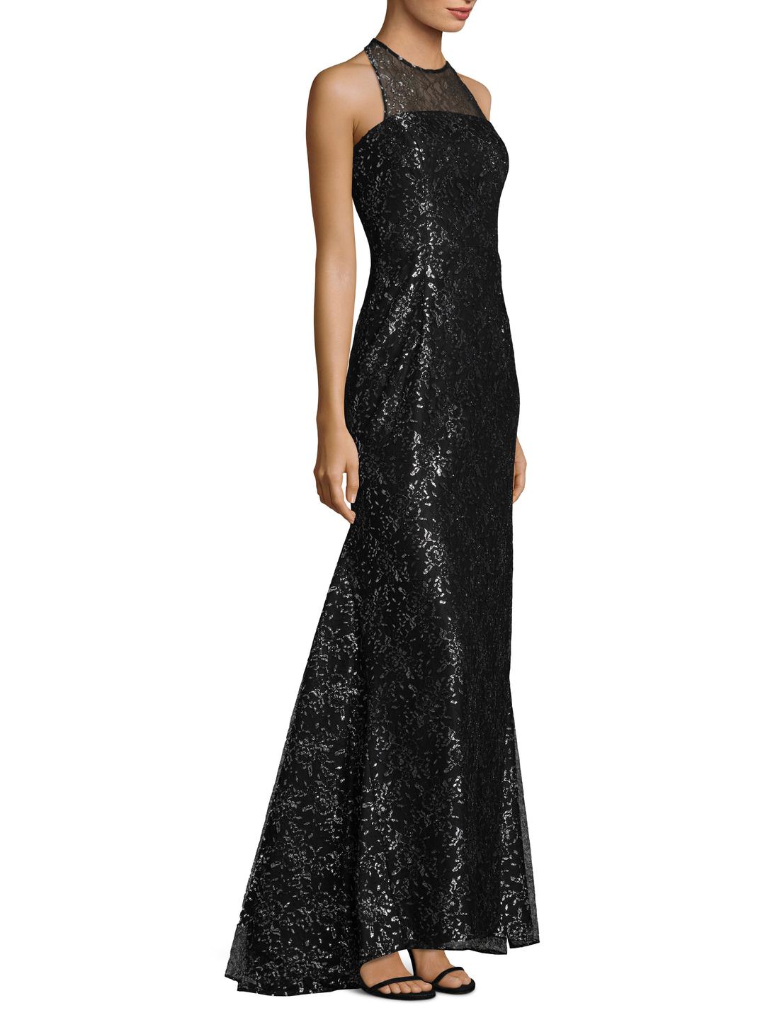 black and silver evening gowns