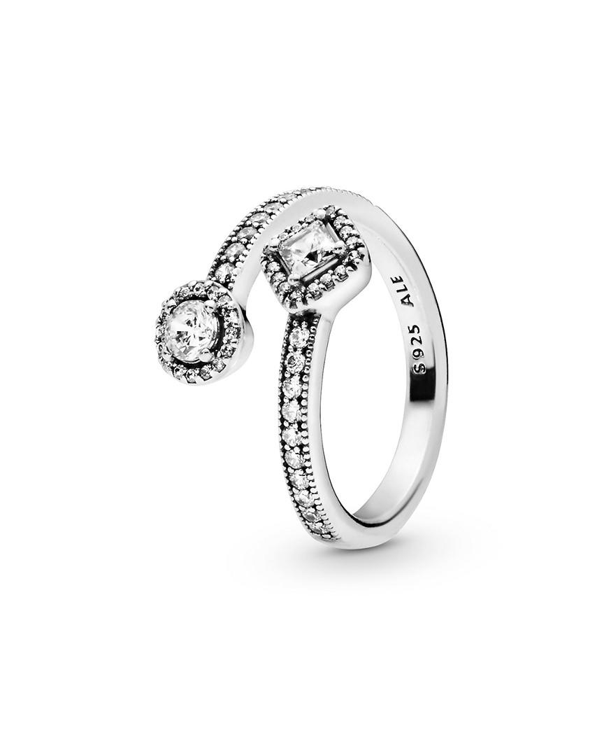 PANDORA Silver Abstract Square \u0026 Circle 
