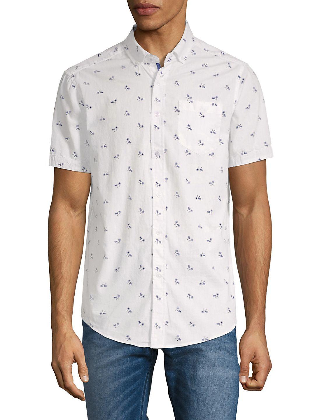 Collection Bicycle-print Cotton Button-down Shirt for Men | Lyst