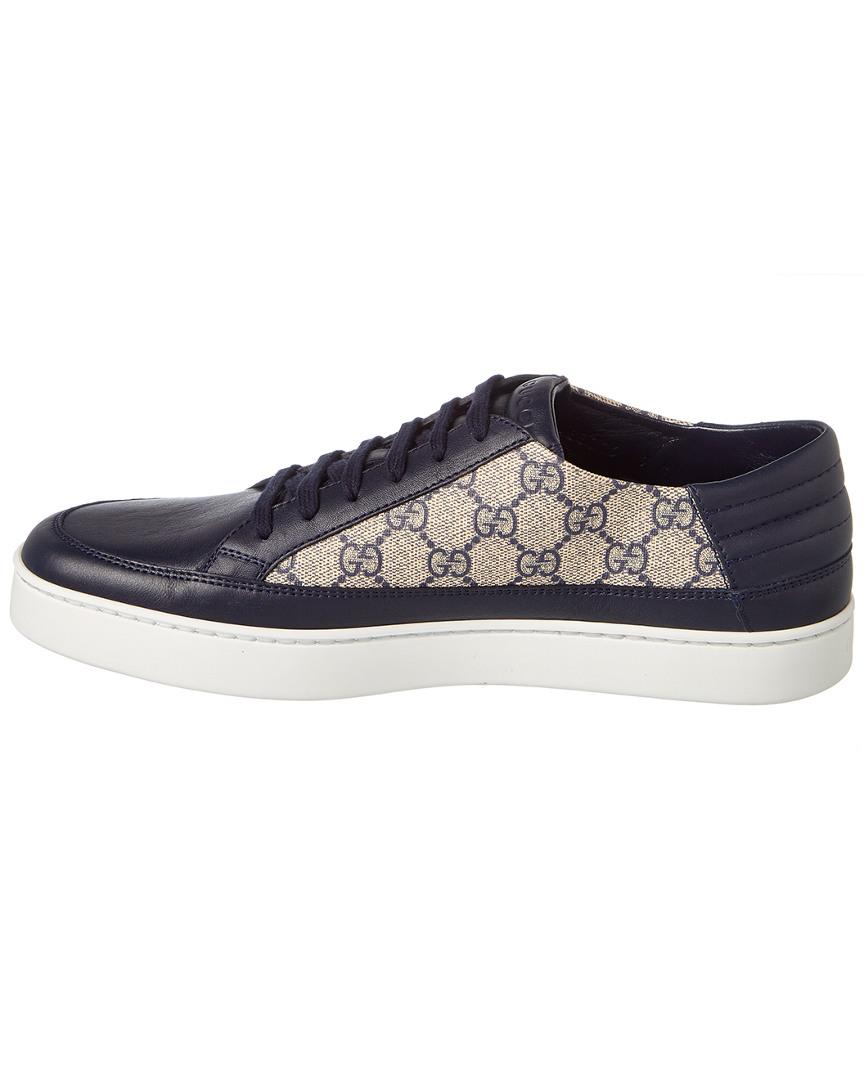 Gucci Men's Common GG Supreme Low-top Sneakers in Blue for Men | Lyst