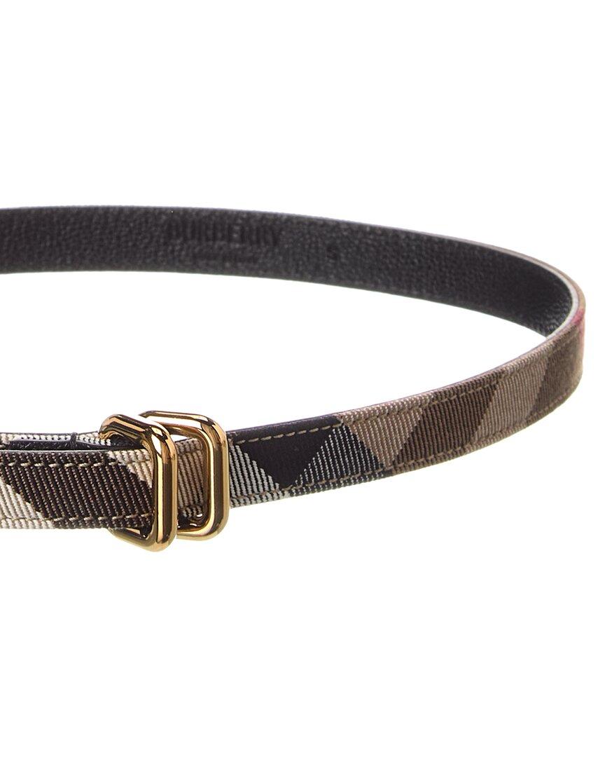 Burberry Reversible Check Canvas & Leather Belt in Black | Lyst display picture 1