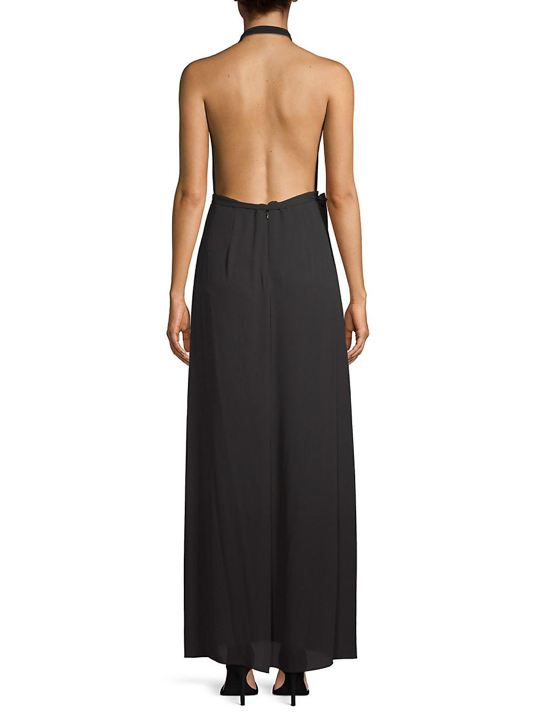 angelene velvet halter gown