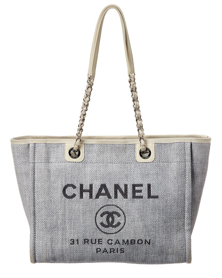 chanel deauville tote blue