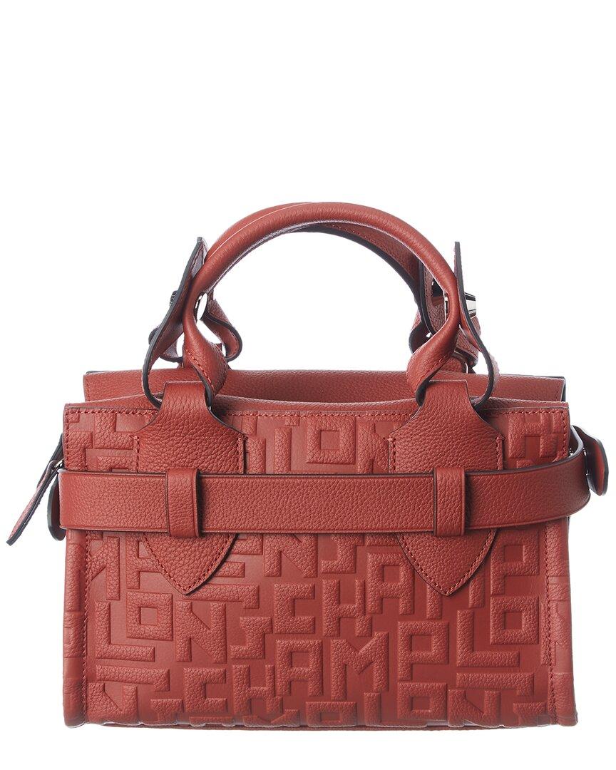 Longchamp La Voyageuse Small Leather Shoulder Bag in Red | Lyst