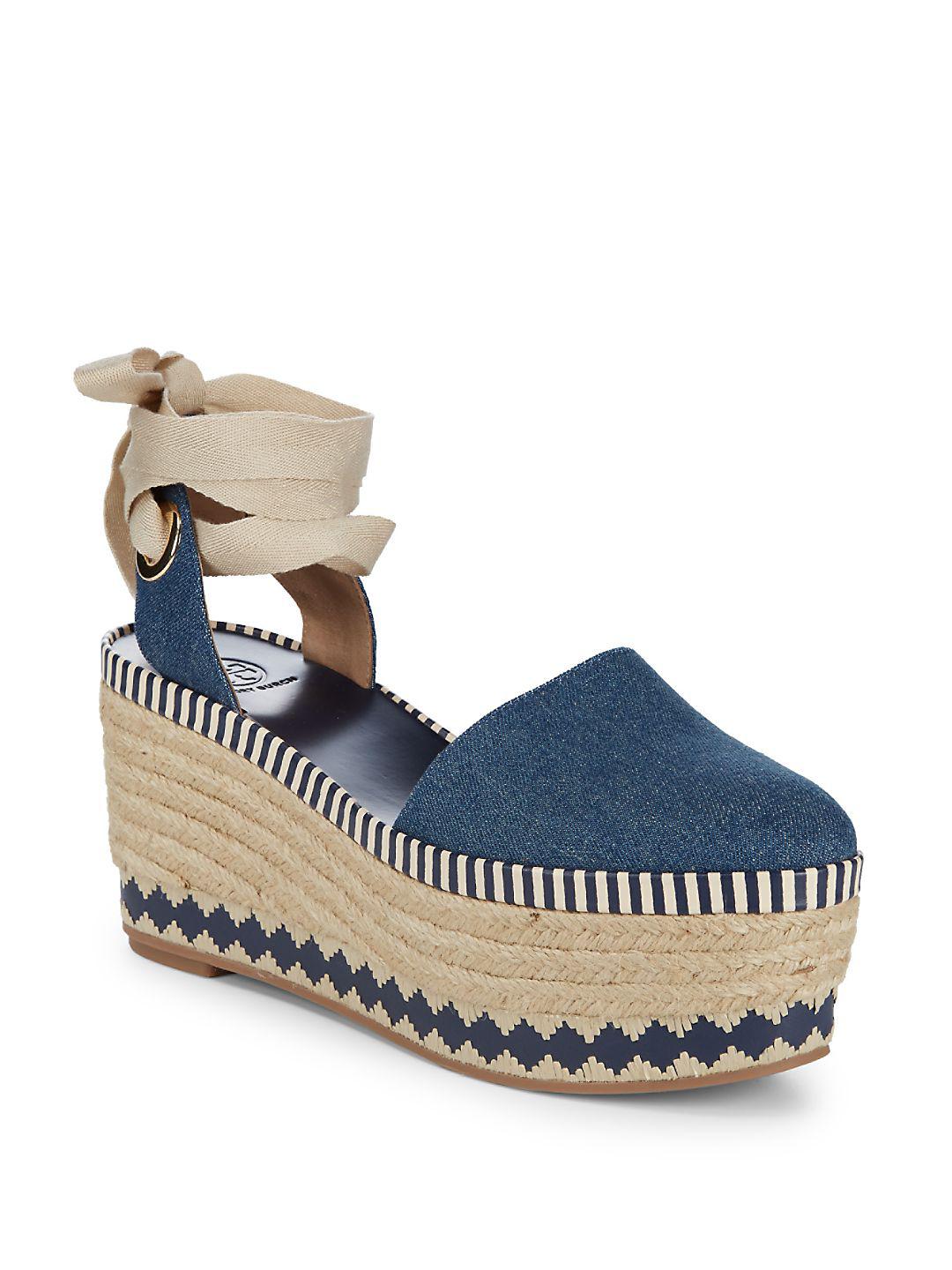 tory burch poppy espadrille denim