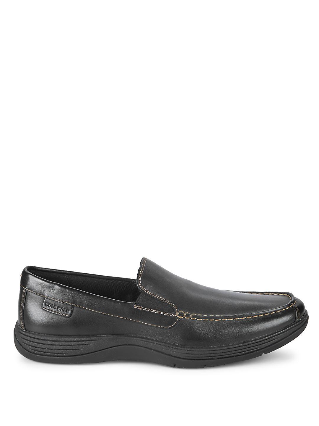 Cole Haan Lewiston Venetian Leather Loafers in Black for Men - Lyst