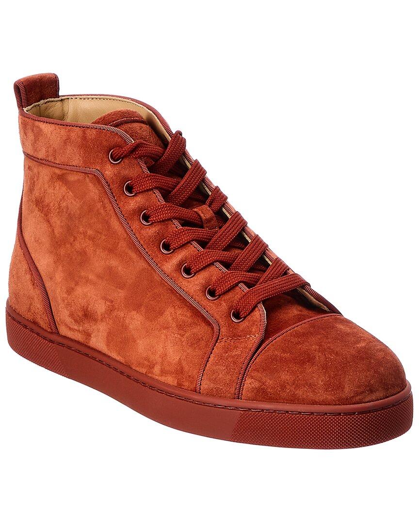 Christian Louboutin Louis Orlato Suede Sneaker in Orange for Men | Lyst