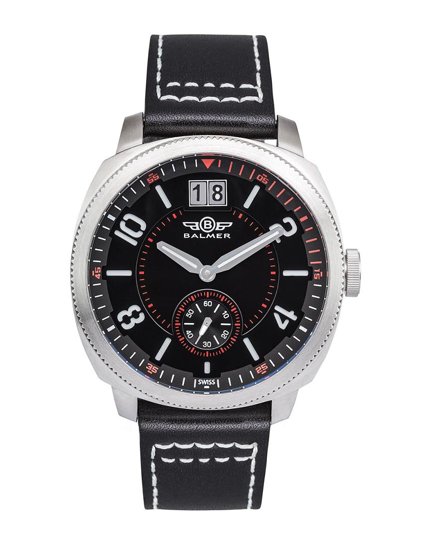 balmer men's leather watch