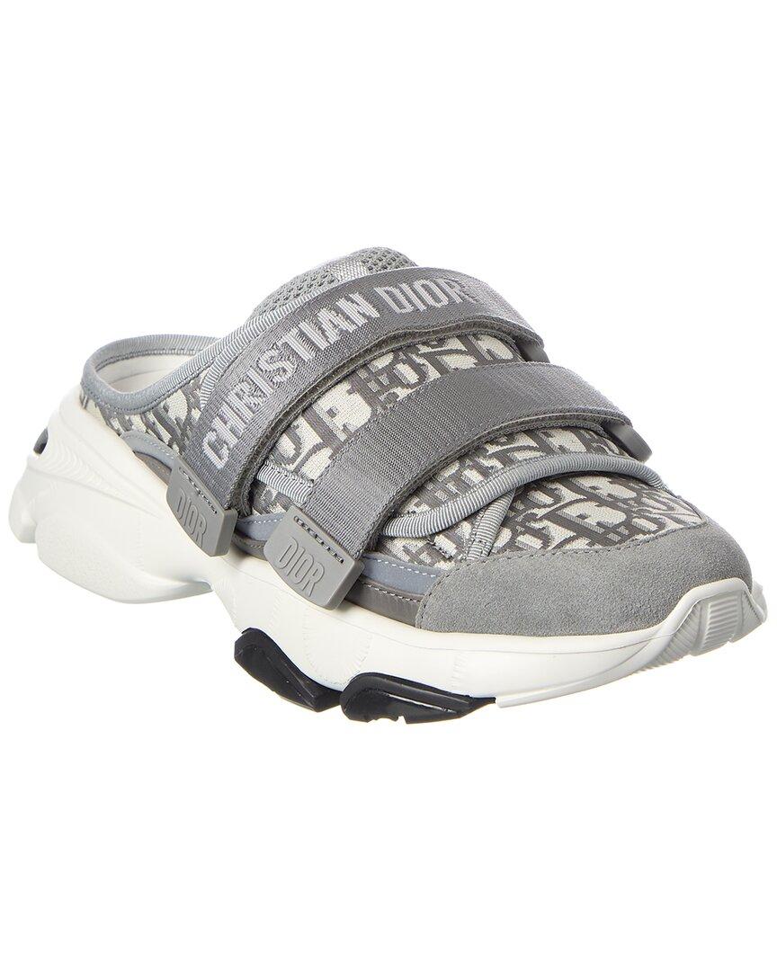 Dior D-wander Canvas & Suede Slip-on Sneaker in Gray | Lyst