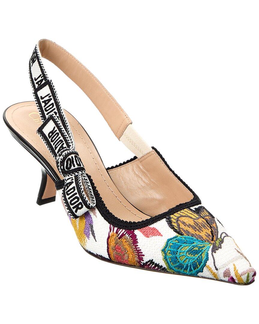 Dior J a Embroidered Slingback Pump in Blue Lyst