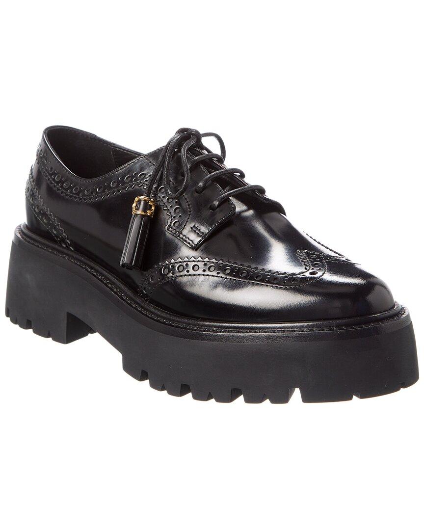 Celine Leather Platform Oxford in Black | Lyst