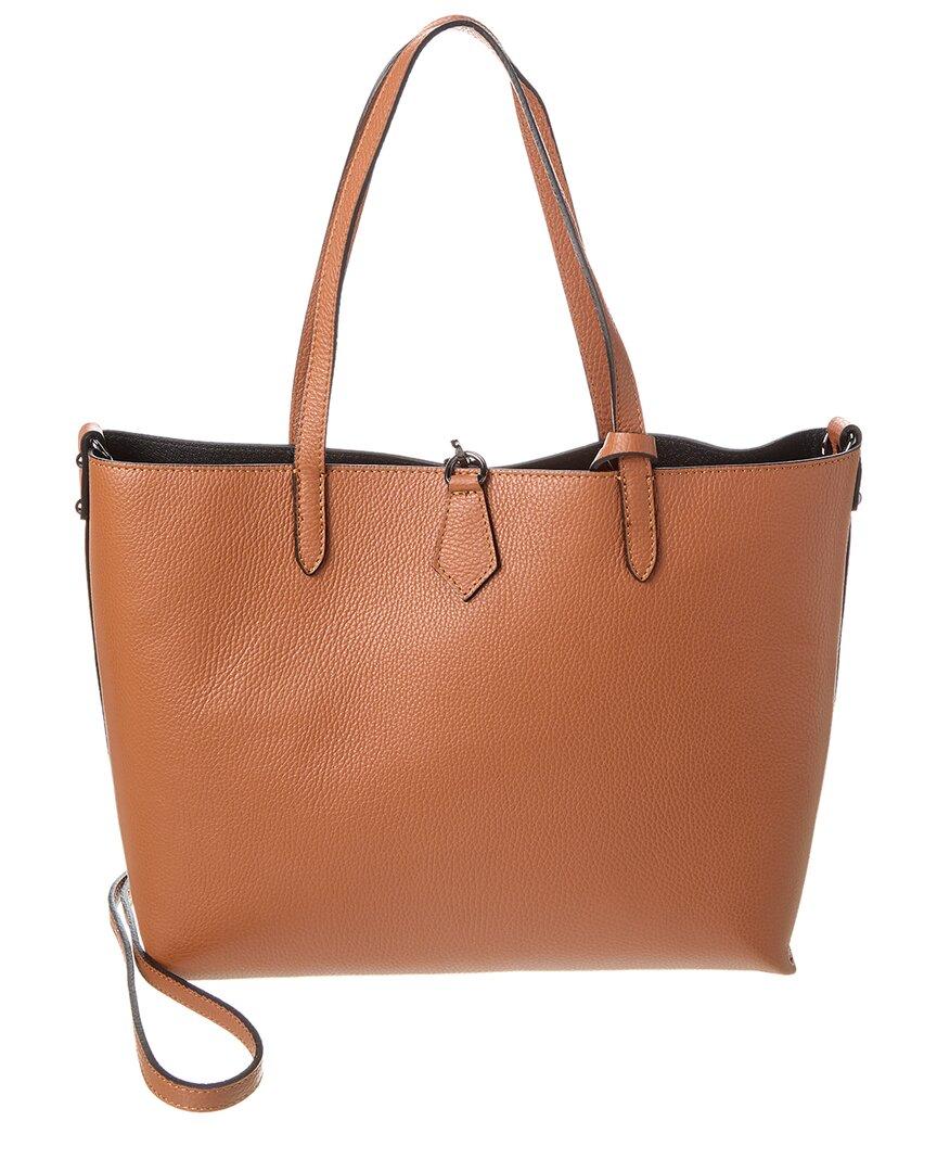 Italian Leather Tote in Brown Lyst