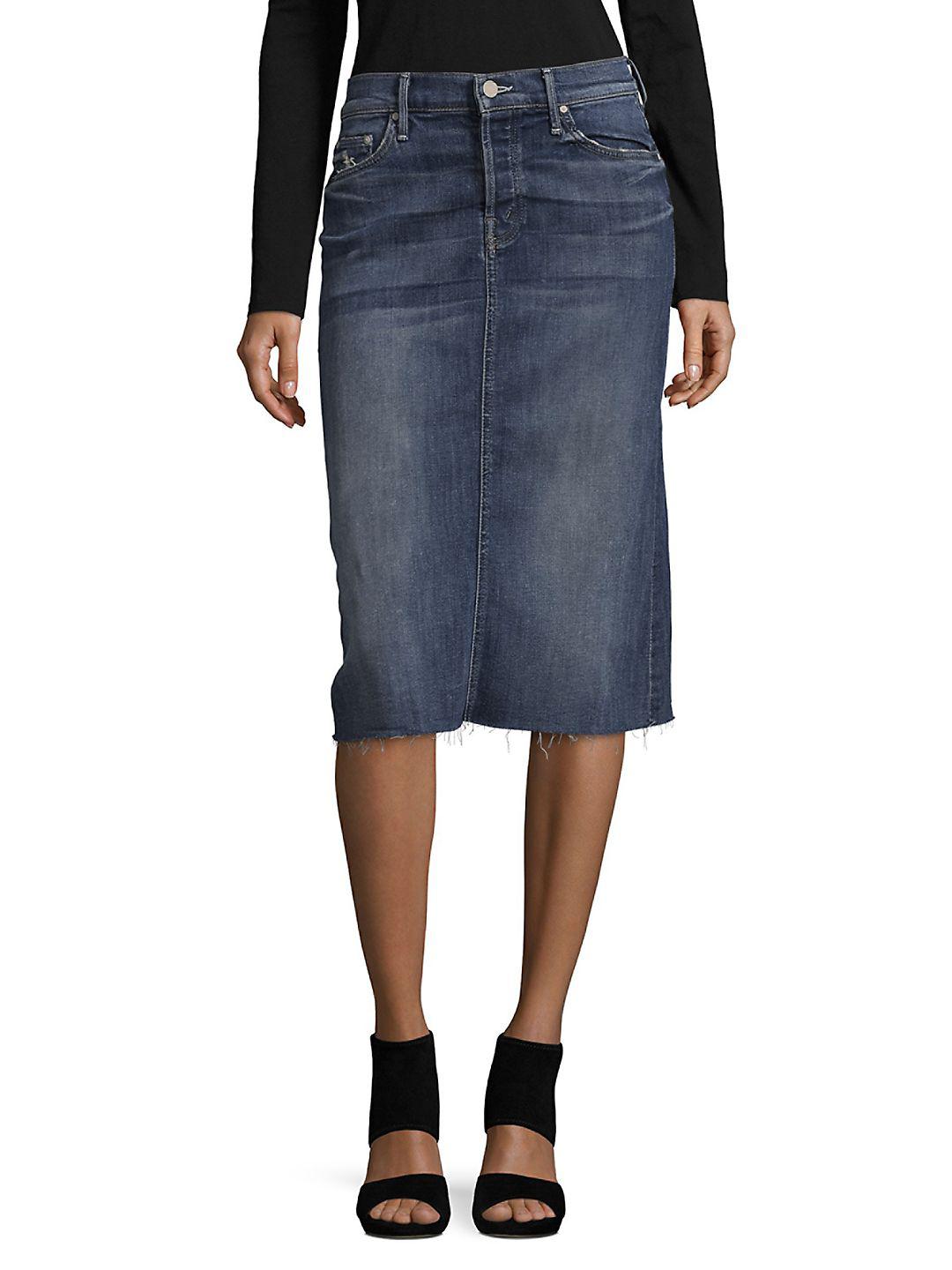 mother denim midi skirt